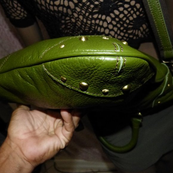 HANDMADE PEBBLED LEATHER CROSSBODY BAG..LIKE NEW - Picture 5 of 11